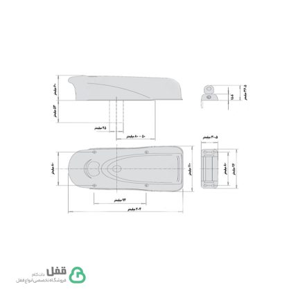 قفل حیاطی برقی کلید معمولی سیزا - Cisa