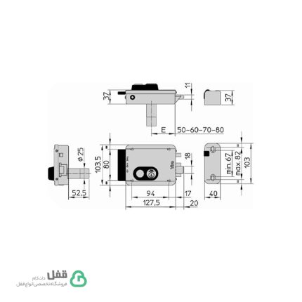 قفل حیاطی برقی قفل شو ویرو - Viro