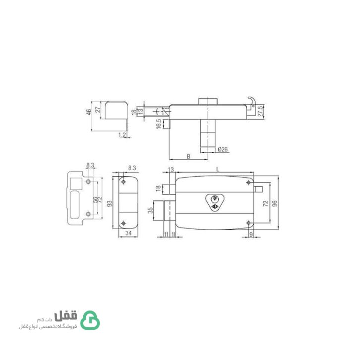 قفل حیاطی کالی - Kale