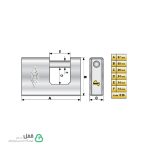 قفل کتابی 036 گیرا - Gira