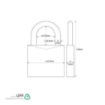 قفل آویز سایز 55 ضد دریل آبوس - Abus