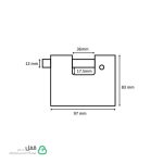 قفل کتابی روکشدار 90 به همراه سیلندر R7 ایزو - ISEO