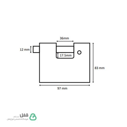 قفل کتابی روکشدار 90 به همراه سیلندر R7 ایزو - ISEO